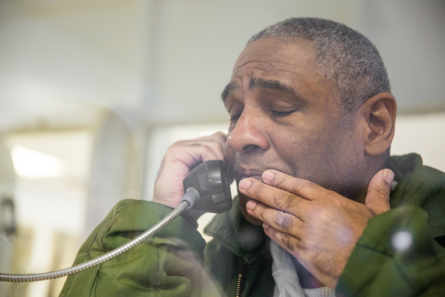 Theodore Streater speaks of his health conditions, which he blames largely on his prison diet, at the Telford Unit Mar. 21, 2018.