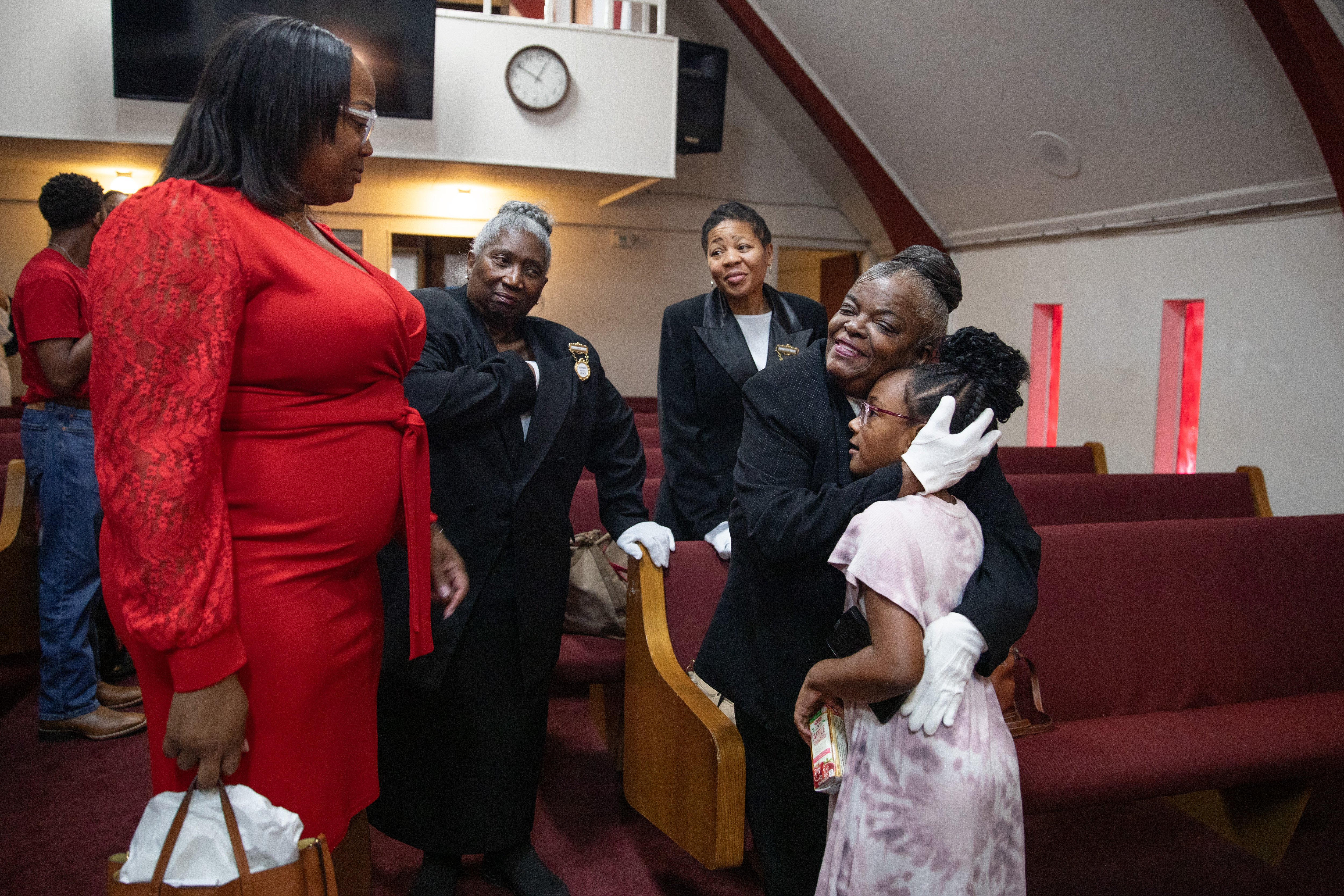 Praise and worship service at Rehoboth Baptist Church in Austin, Texas on March 24, 2024. 