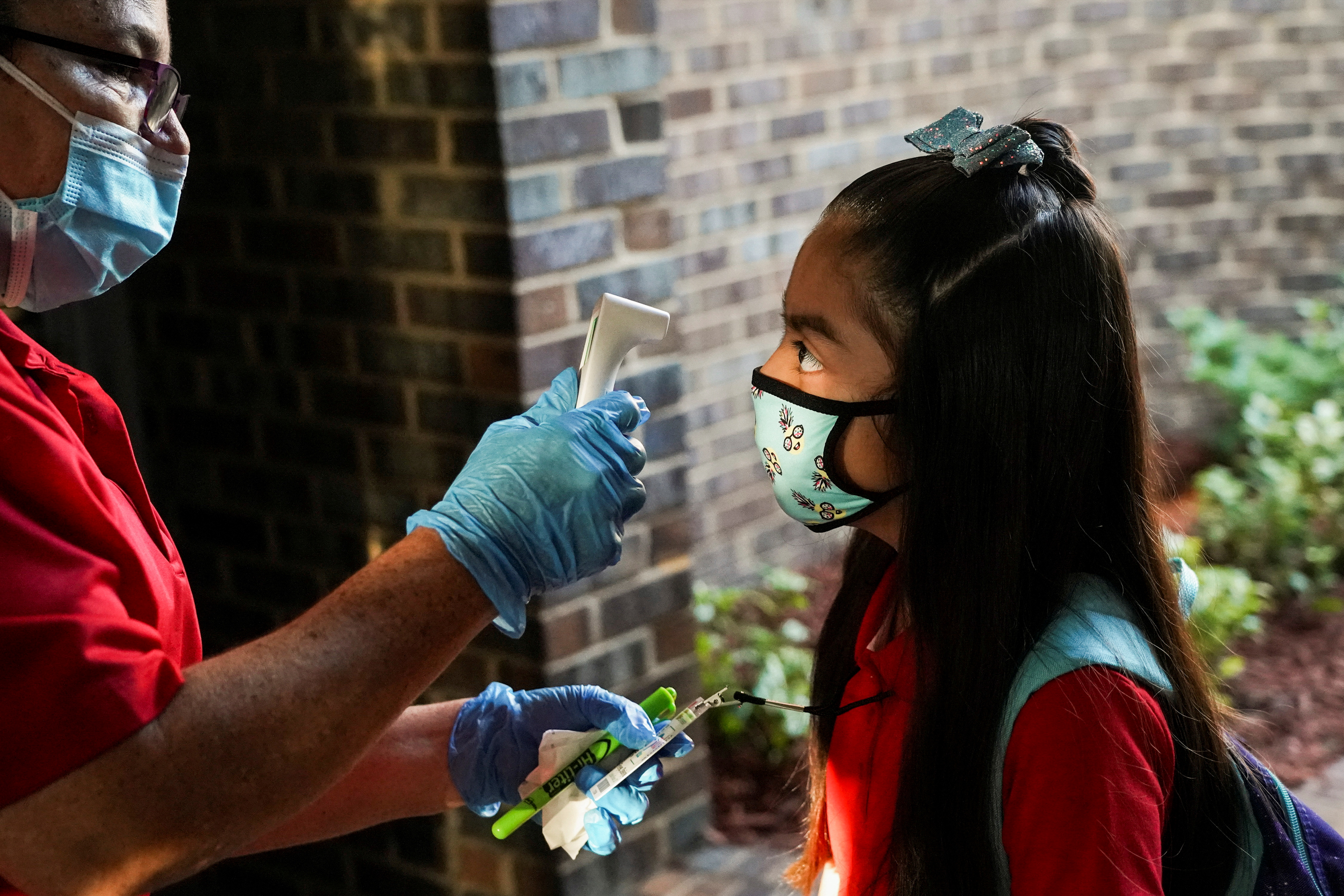 Sheilyne, a 2nd grader at at Benbrook Elementary School, has her temperature <a href=