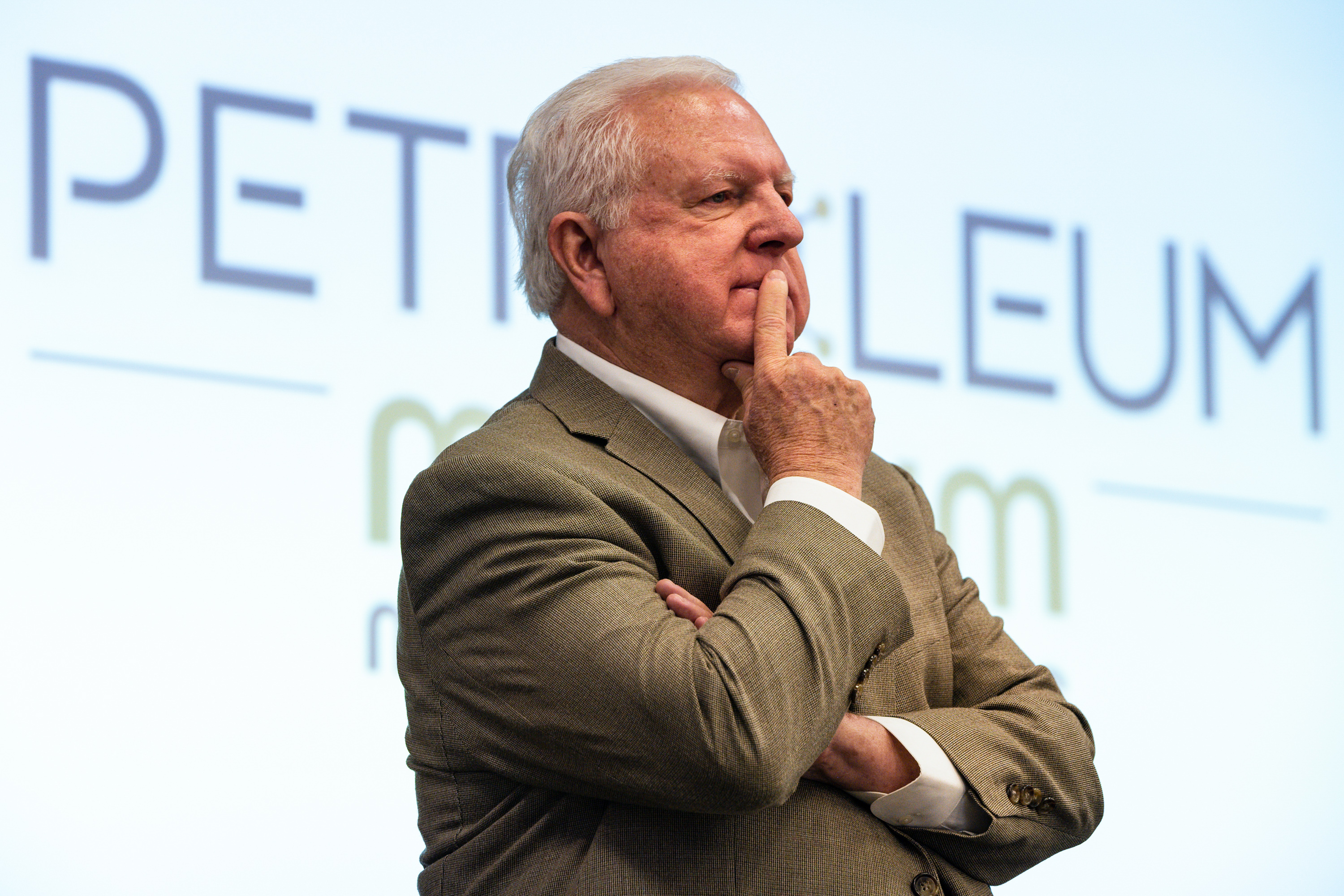 Former mayor of Midland and President and CEO of the Midland Chamber of Commerce Bobby Bus speaks during a lecture titled “Midland Fuels America” on March 15, 2022 at the Petroleum Museum in Midland.