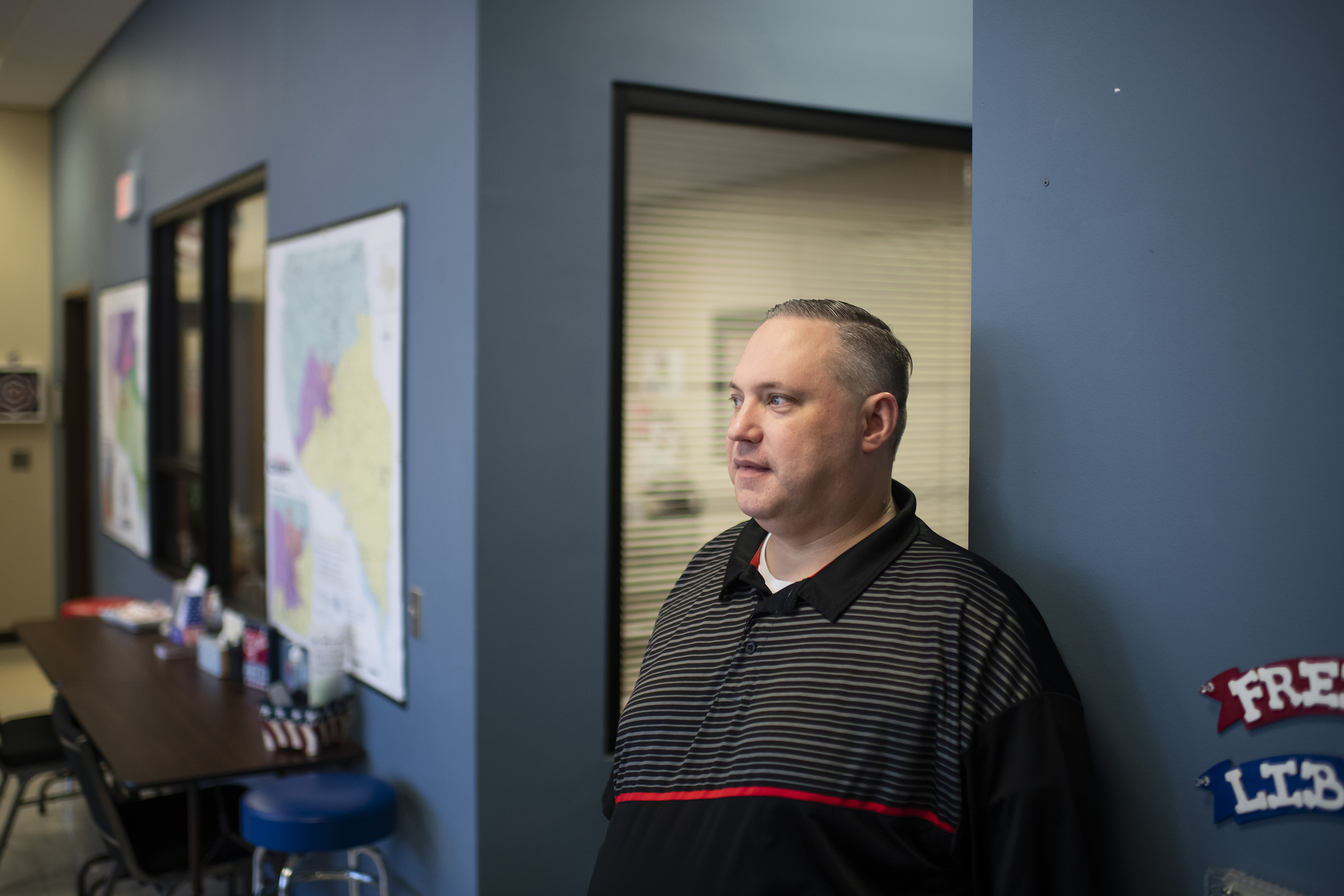 Todd Stallings poses for a portrait at the elections office in Nacogdoches on Oct. 3, 2022.