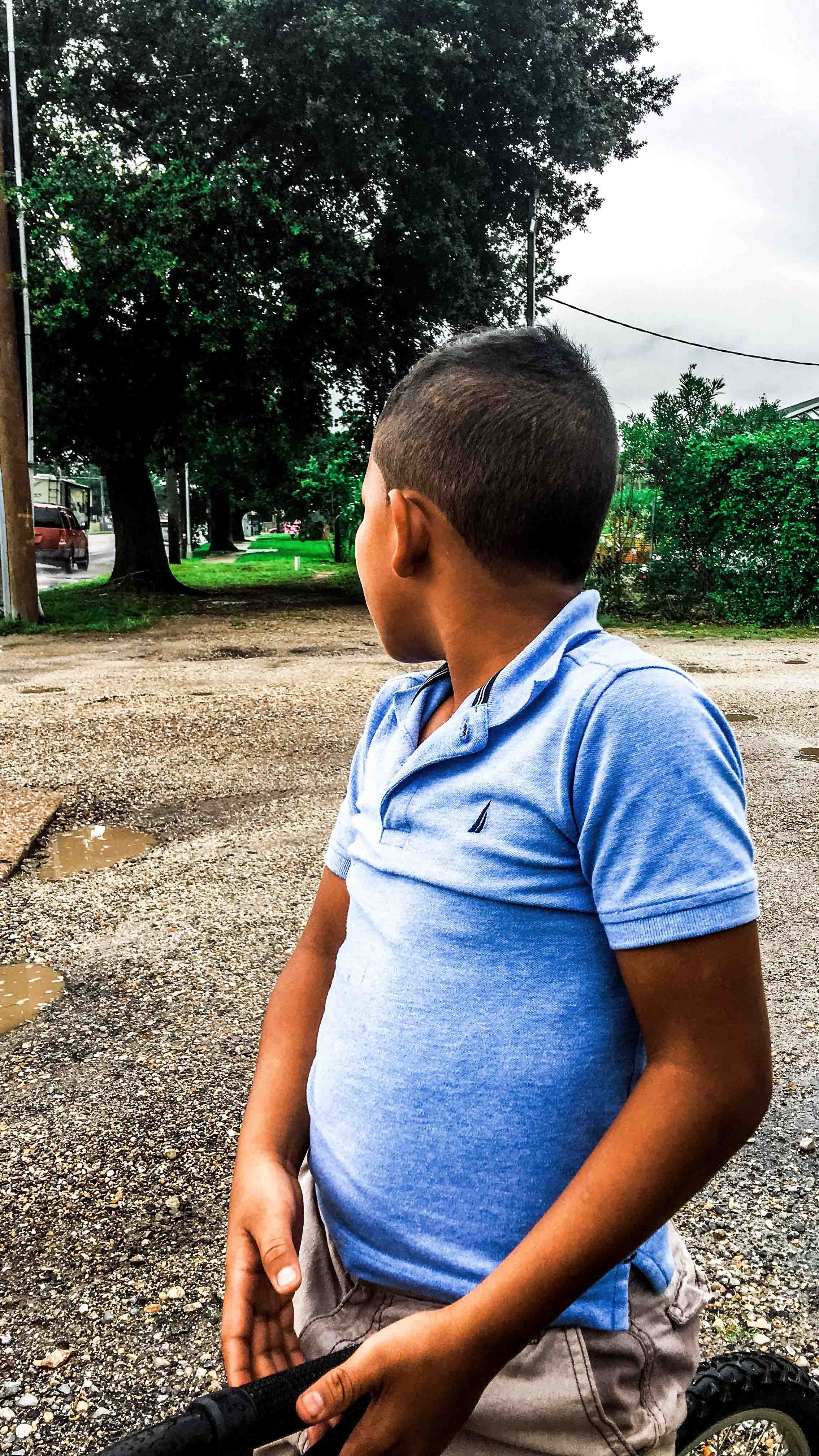 Maribel Bernardez’s 10-year-old son, pictured outside of his home near New Orleans earlier this week, spent six months in a troubled Texas facility, the Shiloh Treatment Center. 