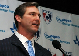 Craig James, ESPN Analyst, SMU All American, one half of the Pony Express at SMU with Eric Dickerson, announces a Team Texas draft pick 