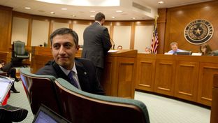 Rep. Giovanni Capriglione R-Soutlake waits to testify during a March 14th House Homeland Security & Public Safety committee hearing.