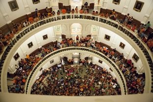 Protesters filled the Texas Capitol in June 2013 when state Sen. Wendy Davis, D-Fort Worth, filibustered a bill on abortion regulations.