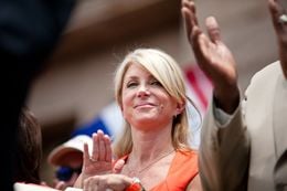 State Sen. Wendy Davis, D-Fort Worth, at a "Stand With Texas Women" rally at the state Capitol.