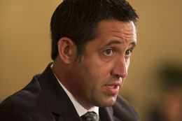 State Sen. Glenn Hegar, the Republican nominee for state comptroller, is shown at a TribLive event on May 29, 2014.