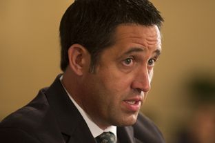 State Sen. Glenn Hegar, the Republican nominee for state comptroller, is shown at a TribLive event on May 29, 2014.