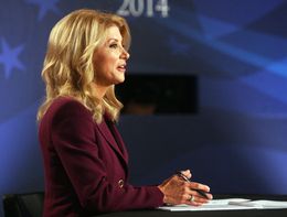 State Sen. Wendy Davis, D-Fort Worth, at a gubernatorial debate in Edinburg on Sept. 19, 2014.