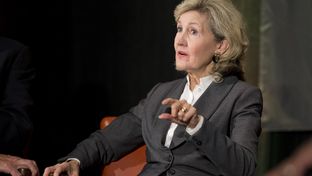 Former U.S. Sen. Kay Bailey Hutchison of Texas is shown speaking at The Texas Tribune Festival on Sept. 20, 2014.