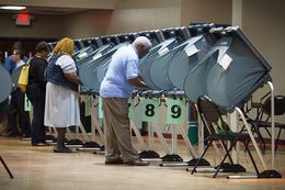 Early voting at the Acres Home Multiservice Center in Houston on Oct. 26, 2014.