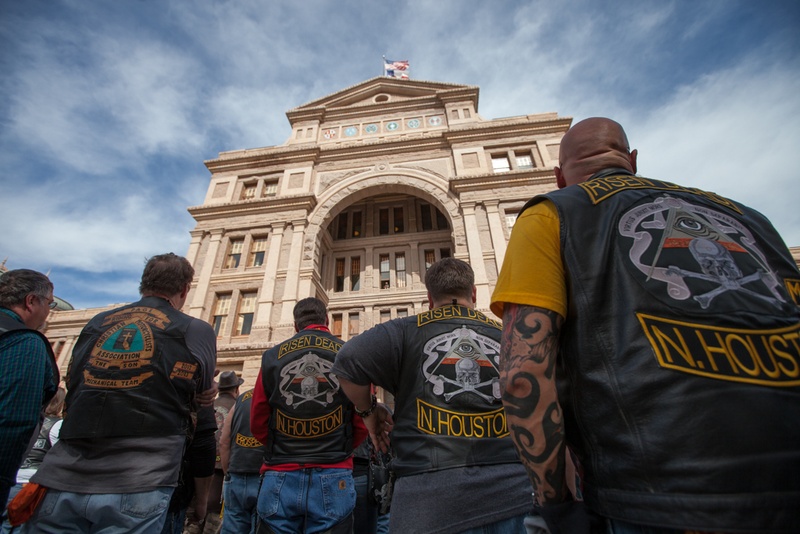 Bikers from all over Texas came to the Capitol to lobby their representatives for their causes, Jan. 26, 2015.