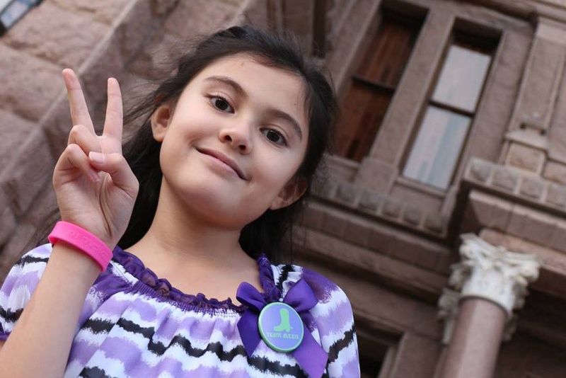 Epilepsy patient Alexis Bortell of Rowlett, at the Texas Capitol in 2014.