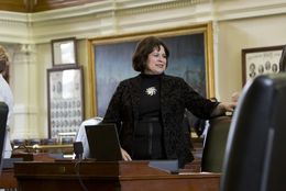 Sen. Leticia Van de Putte on February 24th, 2015, her last day as Texas Senator