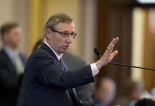 State Rep. Byron Cook, R-Corsicana, debates an amendment to SB19, an ethics bill on May 26, 2015.