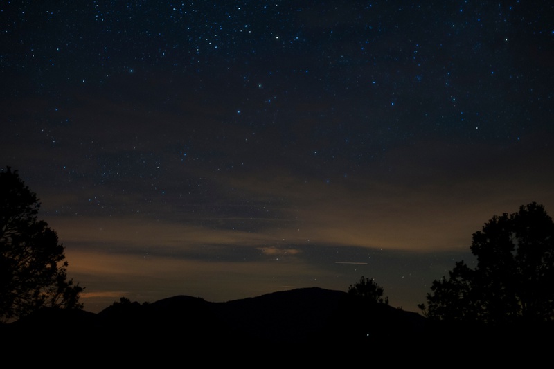 Light pollution on the horizon from oil fields north of McDonald Observatory in Fort Davis on June 18, 2015.