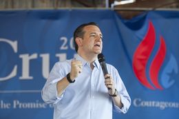 Ted Cruz speaks during his presidential campaign rally at the Fort Worth Stockyards on Sept. 3, 2015.
