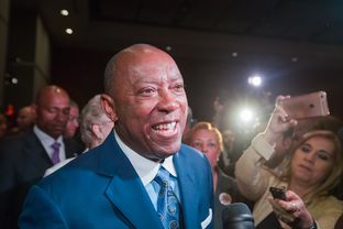 Mayoral candidate for City of Houston, Rep. Sylvester Turner on Nov. 4th, 2015. Turner obtained 32% of the vote and will compete in a runoff election with Bill King.