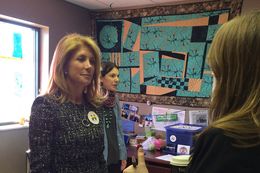 Former Texas state Senator and gubernatorial candidate Wendy Davis on the presidential campaign trail for Hillary Clinton in Cedar Rapids, Iowa on Dec. 18, 2015.