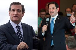 Republican presidential candidates and U.S. Senators Ted Cruz of Texas and Marco Rubio of Florida.
