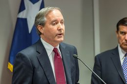 Texas Attorney General Ken Paxton at a press conference in Austin on Jan. 13, 2016.