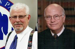 Richard Davis, left, is challenging incumbent Michael E. Keasler in the Republican primary for Court of Criminal Appeals Place 6.