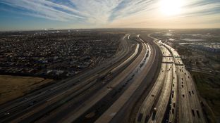 Seen is an aerial photo of the Rio Grande between El Paso and Ciudad Juarez on Monday, February 8, 2016, in Juarez, Chihuahua.