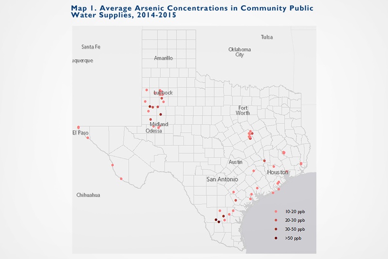 Average Arsenic Concentrations in Community Public Water Supplies 2014-2015. The federal Safe Drinking Water Act requires the nation’s public water systems to limit arsenic levels to 10 parts per billion.