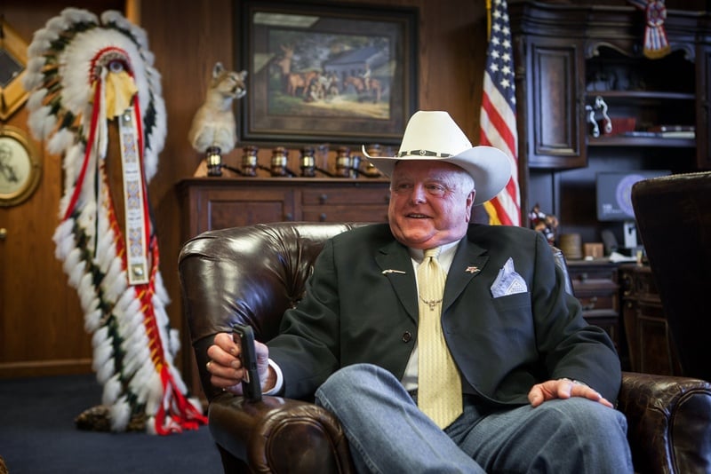 Texas Agriculture Commissioner Sid Miller in his office on Feb. 25, 2016.
