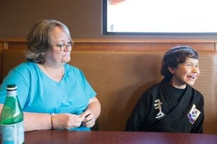 Benjamin Elder, 10, with his mom Ann Elder in Pearland, June 7, 2016.