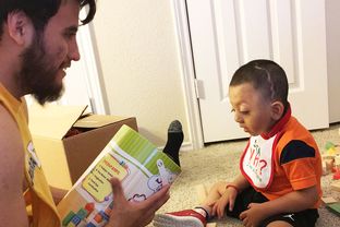 Braulio De La Cruz and his son, 3-year-old Noah Leonardo.