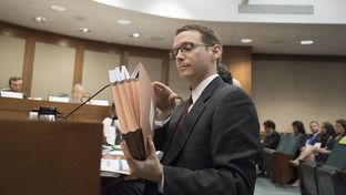 State Education Commissioner Mike Morath testifies Tuesday Aug 16, 2016 before the Senate Education Committee at the Texas Capitol.