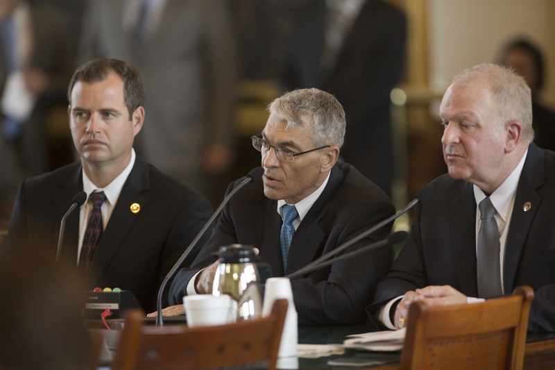 Texas DPS Director Steve McCraw answers questions during a September 14, 2016 Senate Committee on State Affairs
