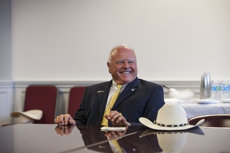 Texas Agriculture Commissioner Sid Miller in his office in Austin, Sept. 14, 2016.