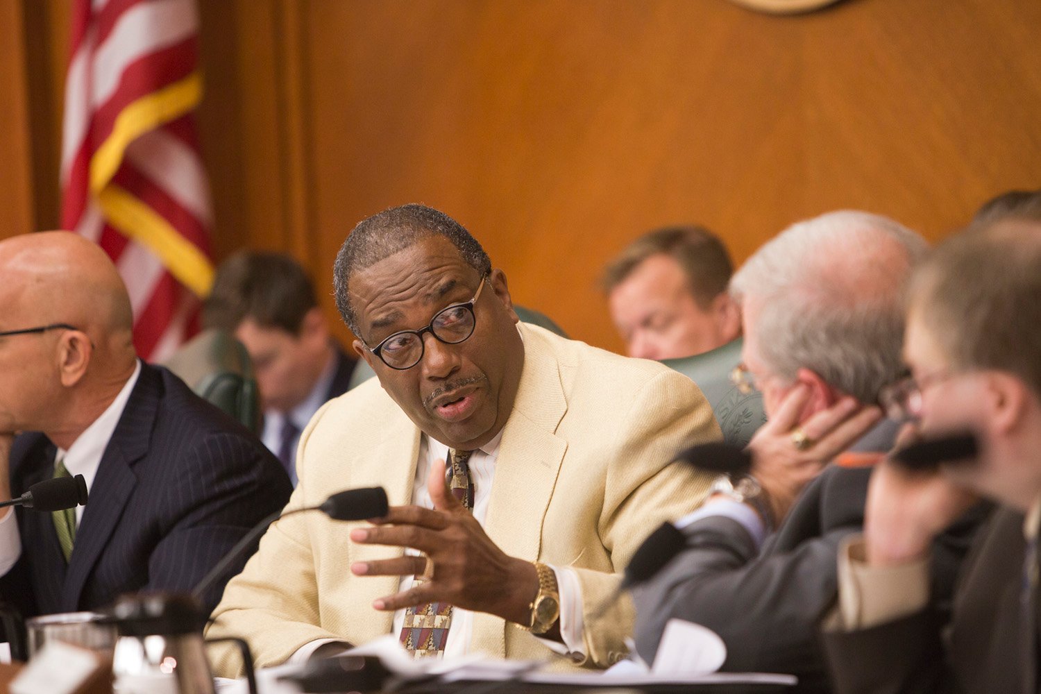 State Sen. Royce West, D-Dallas, during a Senate Finance Committee hearing on Senate Bill 2 on March 14, 2017.