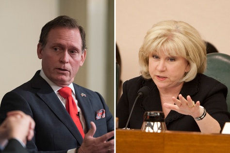 House Appropriations Chairman John Zerwas, R-Richmond, and Senate Finance Chairwoman Jane Nelson, R-Flower Mound.