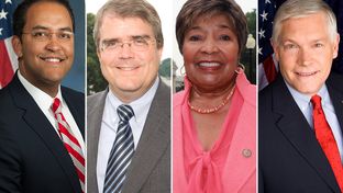 (R-L) U.S. Reps. Will Hurd, R-Helotes, John Culberson, R-Houston, Eddie Bernice Johnson, D-Dallas and Pete Sessions, R-Dallas. 