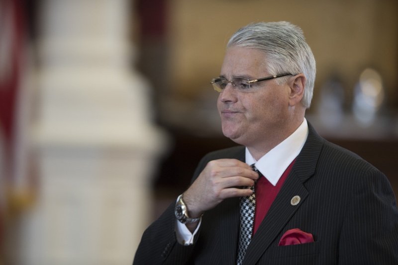 House Public Education Committee Chairman Dan Huberty walks through the House chamber on April 19, 2017.&nbsp;