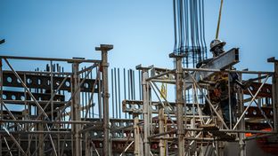 Construction in downtown Austin's Warehouse District on Tuesday, May 2, 2017.