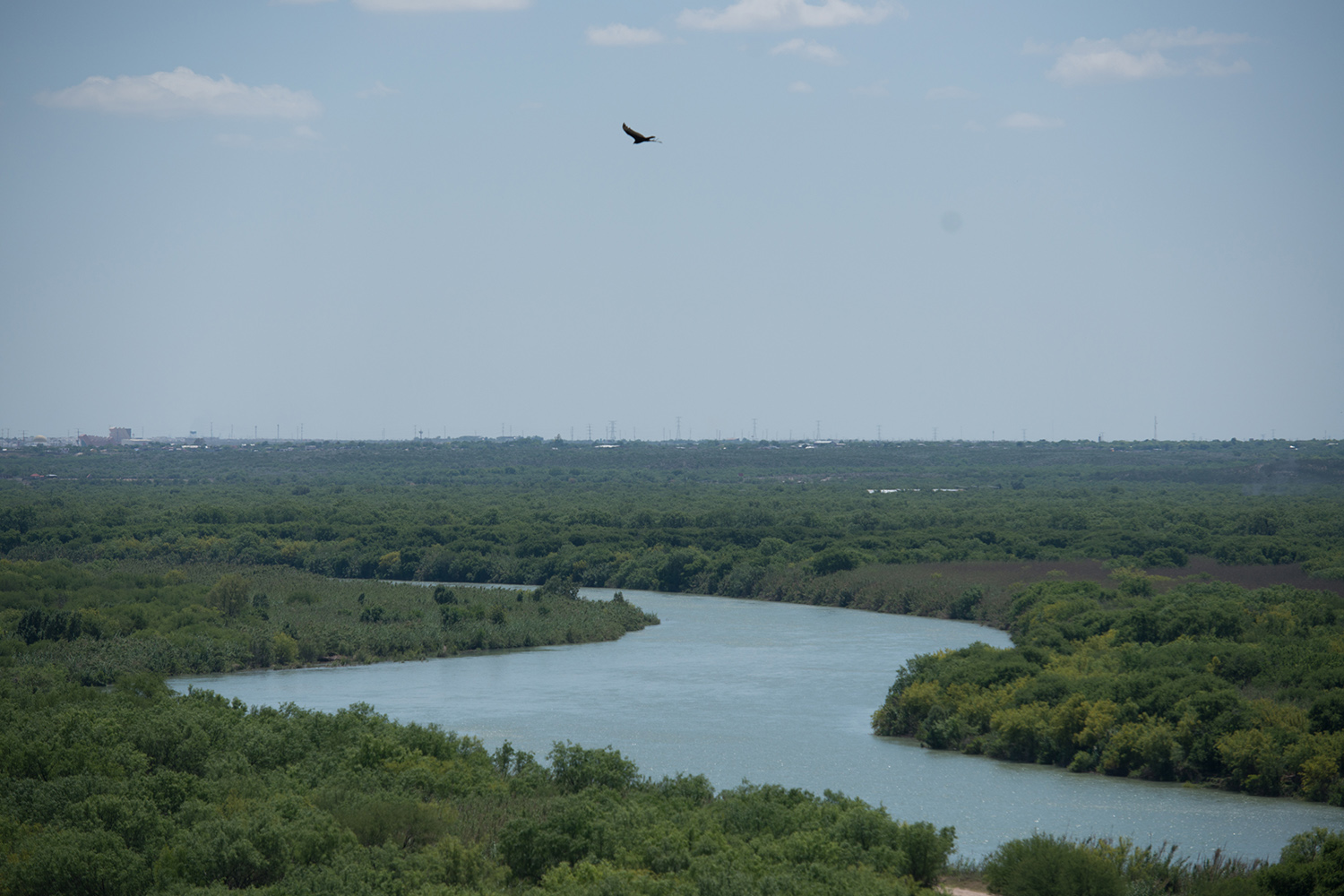 The view from the tallest point in Salvador Salinas's 500-acre ranch in Maverick County. Salinas and others say the river is a natural barrier and a border wall isn't needed. 