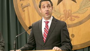 Texas Comptroller Glenn Hegar announces his office has picked a private vendor to run the Texas Bullion Depository, which will be designed to store gold for both the state and private citizens, at the Capitol on June 14, 2017.