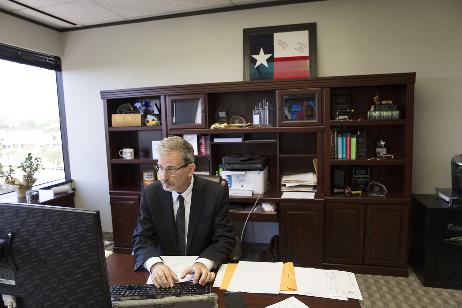 Jeffrey Payne, a Dallas-based businessman and Democrat, at his office in Dallas, Texas.