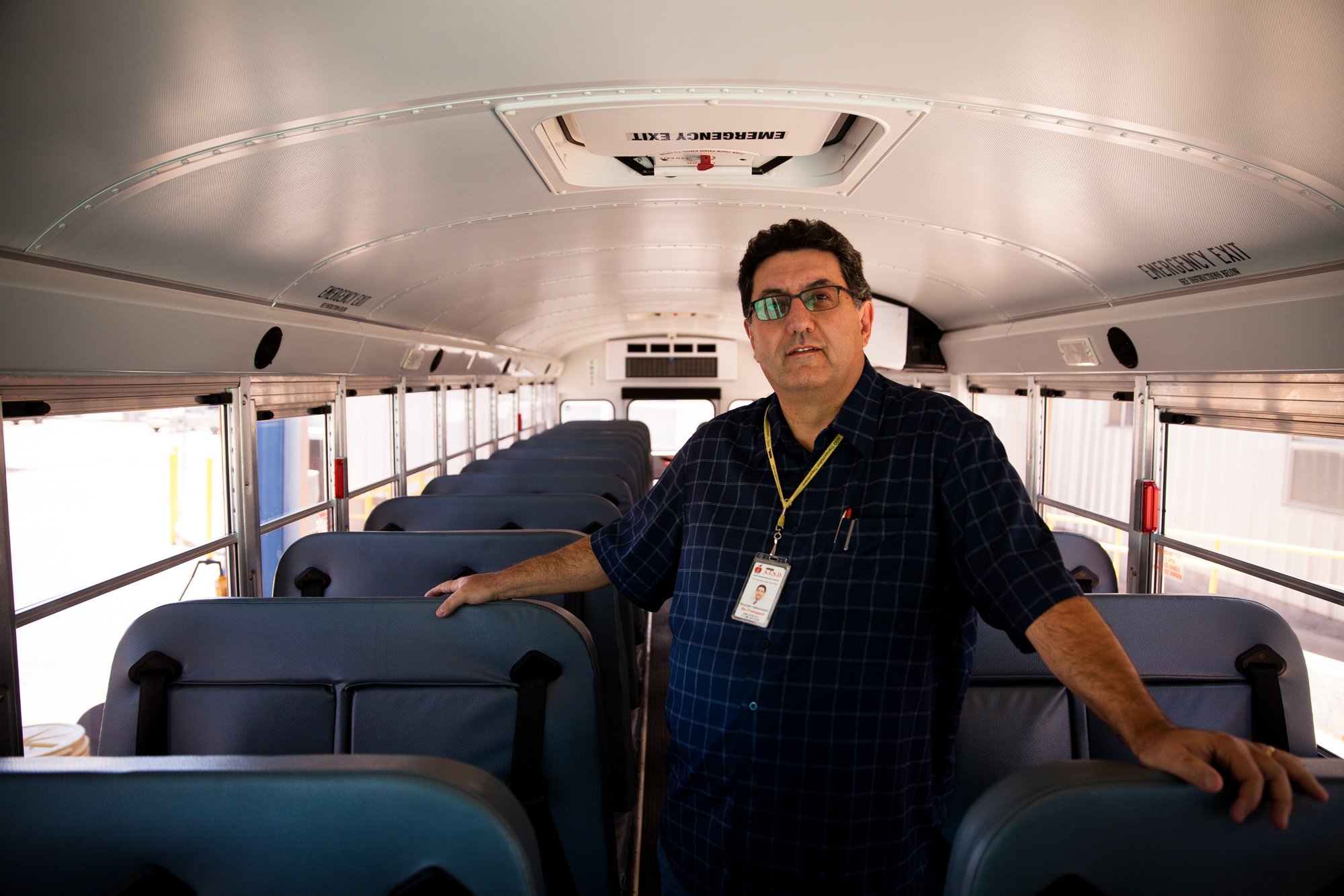 Kris Hafezizadeh, Director of Transportation at Austin ISD, on July 26, 2017.