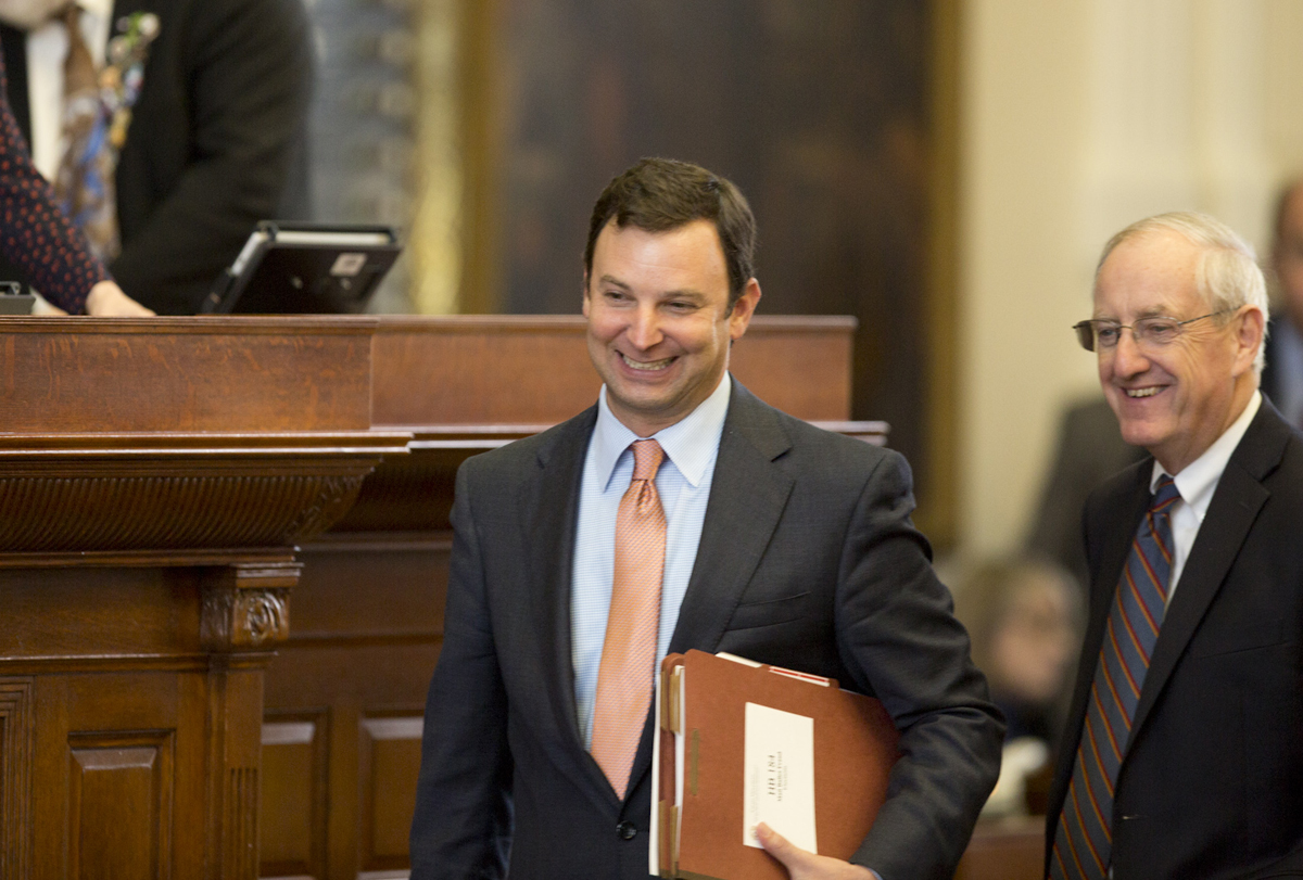 Rep. Craig Goldman R-Fort Worth, smiles after Senate Bill 5, the mail-in voter fraud bill, passed to third reading on Aug. 9, 2017.