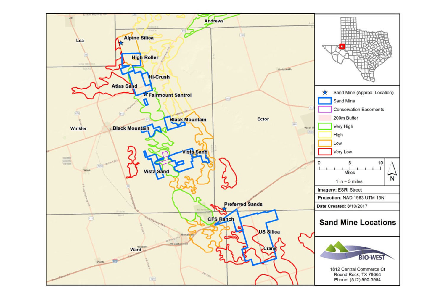 Planned sand mining operations closely track a horizontal swath of West Texas land considered prime habitat for the dunes sagebrush lizard. The state's endangered species chief, Robert Gulley, says that's because the tiny reptile and the oil industry prefer the same type of fine-grain sand.