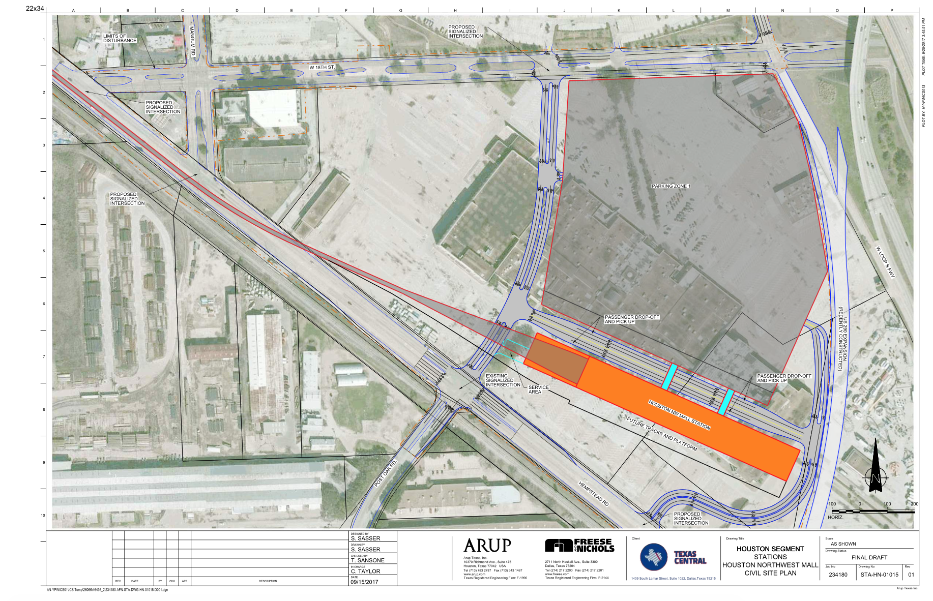 Developers of a high-speed rail line hope to turn Houston's aging Northwest Mall into that city's bullet train station. 