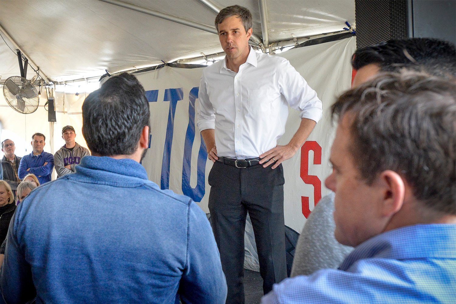 U.S. Rep. Beto O'Rourke, D-El Paso, a Democratic candidate for U.S. Senator, answers questions at a rally and town hall meeting at the Old Texas Brewing Company in Burleson on Saturday Feb. 24, 2018.