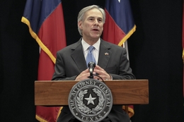 Greg Abbott, then the state's attorney general, discusses Texas' lawsuit against federal health care reform on Jan. 31, 2011.