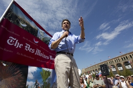 Gov. Rick Perry speaks at the Iowa State Fair during a campaign stop on Aug. 14, 2011.