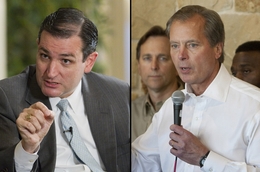 U.S. Senate candidates Ted Cruz and David Dewhurst